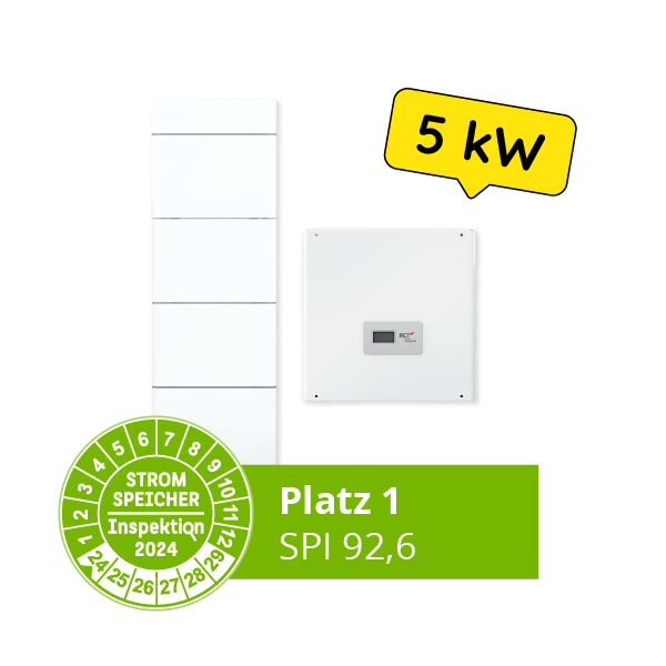 Platz 1 Stromspeicherinspektion 5 kW: RCT Power Storage DC 6.0 und RCT Power Battery 7.6