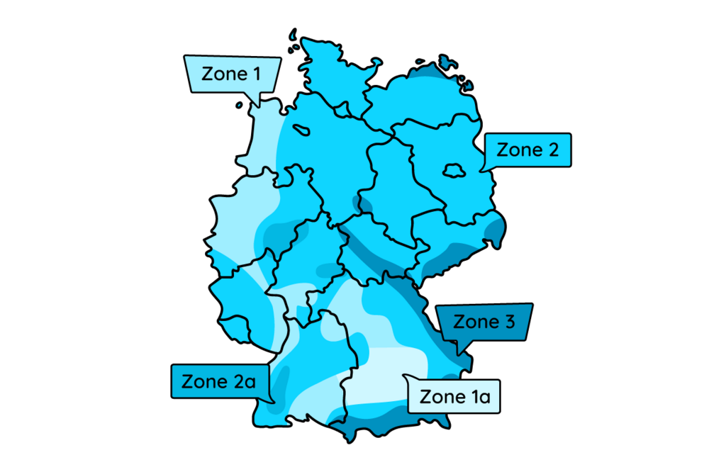 Schneelastzonen in Deutschland