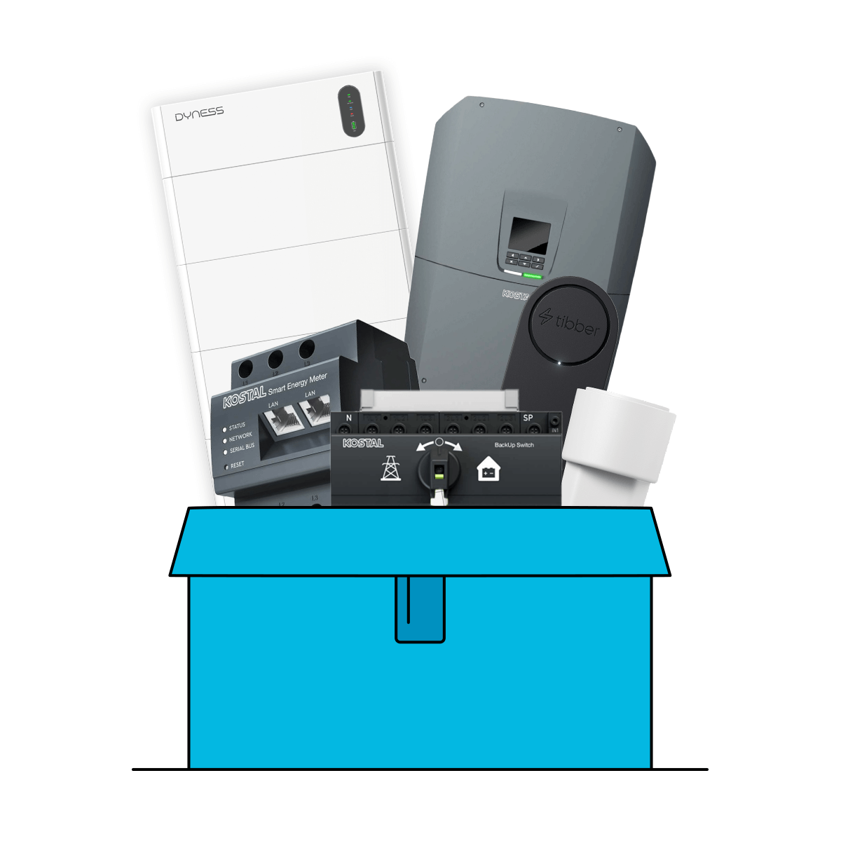 Tibber x Kostal x Dyness (IR+Plenticore G3 M 8.5-12.5 kW mit Tower Pro 15)