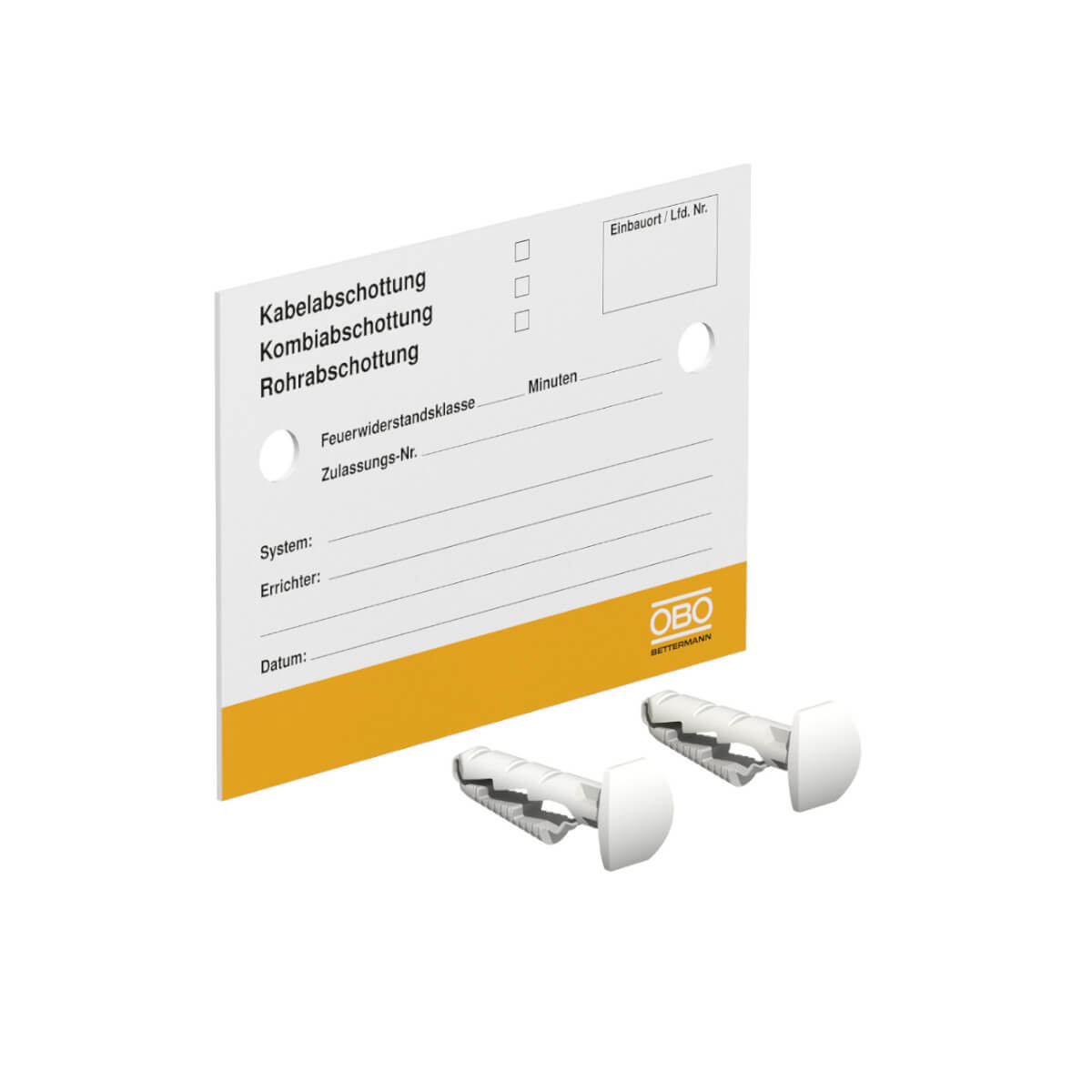 OBO Kennzeichnungsschild für Kabeldurchführungen 