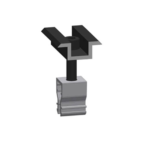 Alumero Mittelklemme 2.1 Click mit Pin, höhenverstellbar 30 - 45 mm, schwarz