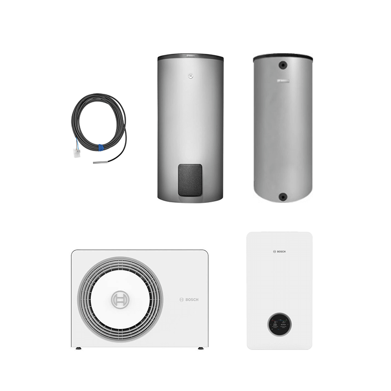 Bosch Monoblock 6800i AW 4 kW Komplettsystem mit Kompaktmodul, Warmwasser- und Pufferspeicher