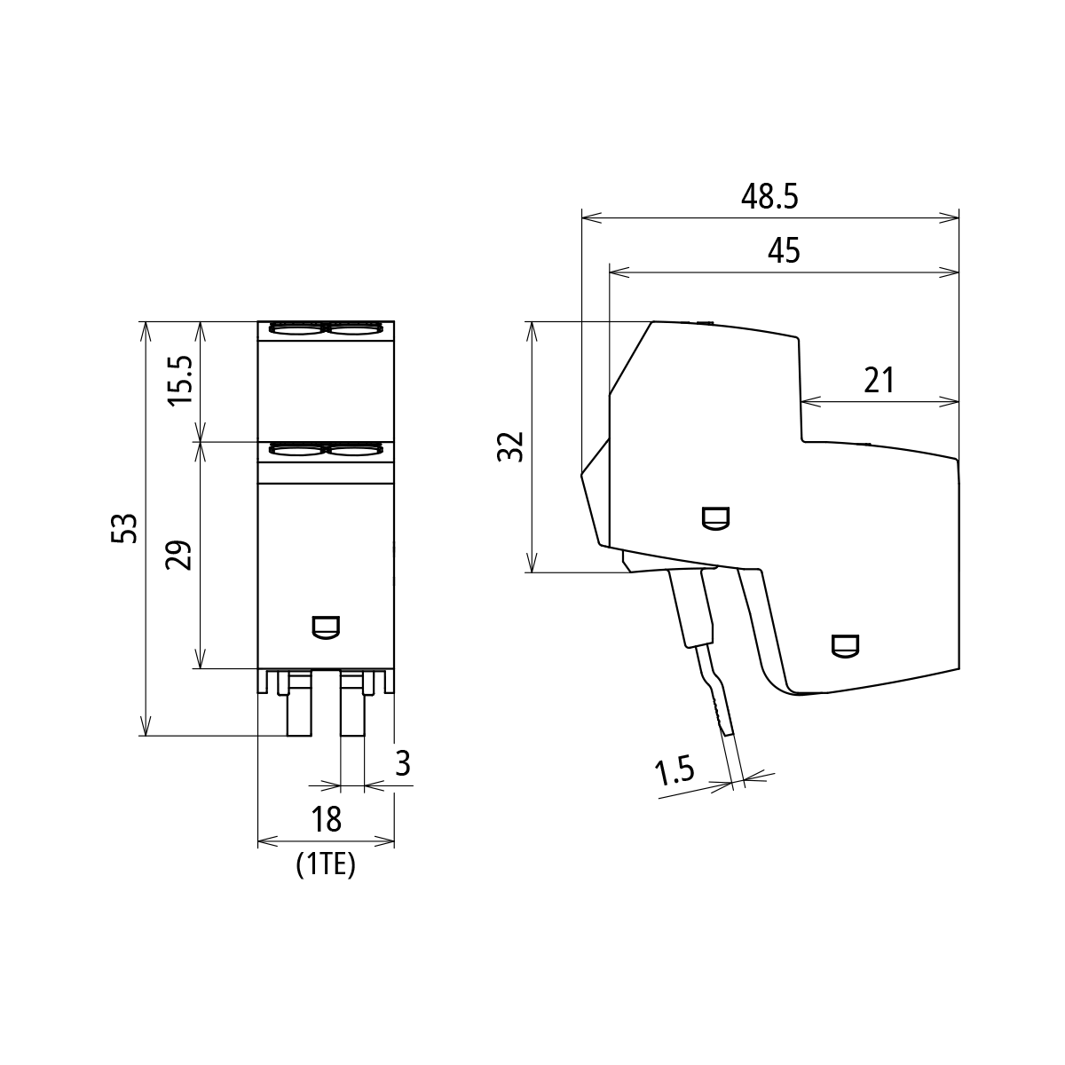 DEHN Push-in Federklemme STAK 4X10