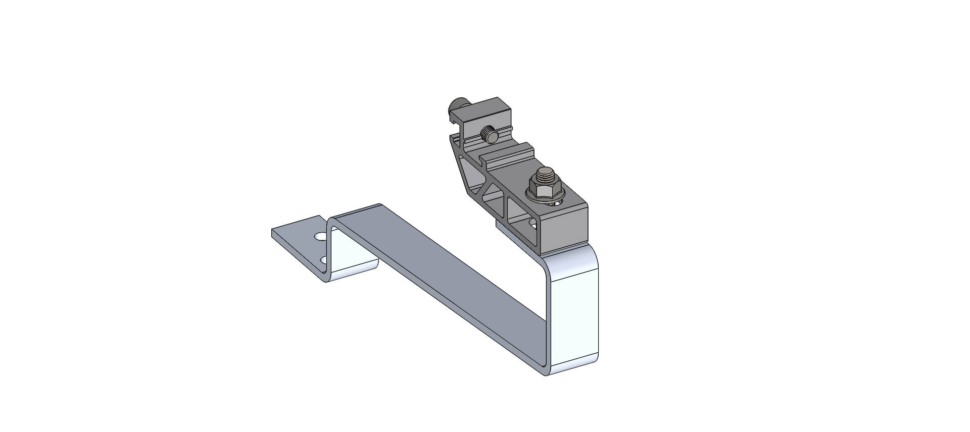Alumero EasyFLEX Biberschwanz Dachhaken mit Schnellmontageadapter