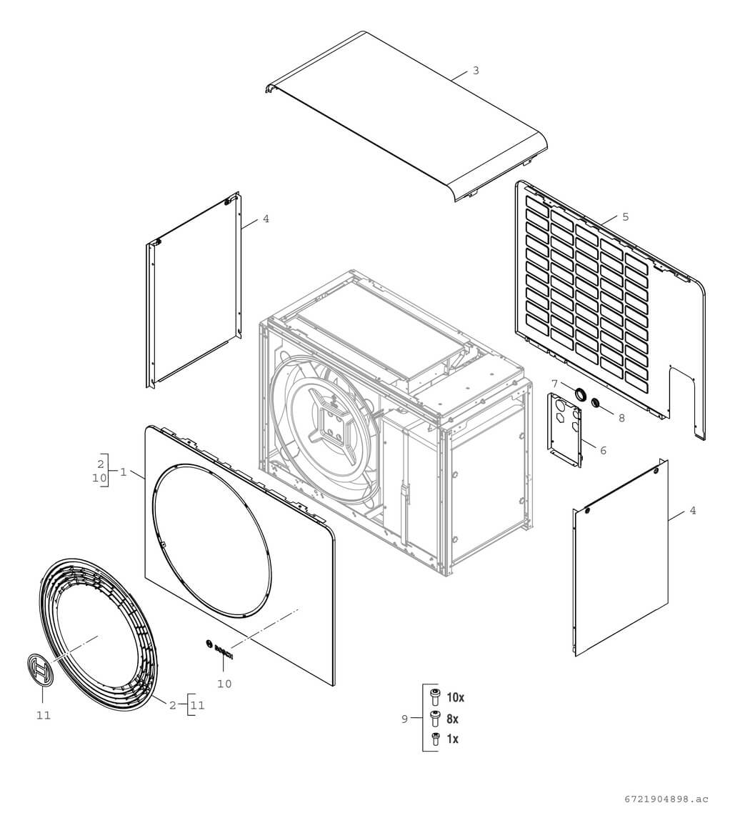 Bosch Monoblock CS5800i/6800i AW 7 kW Luft-Wasser Wärmepumpe