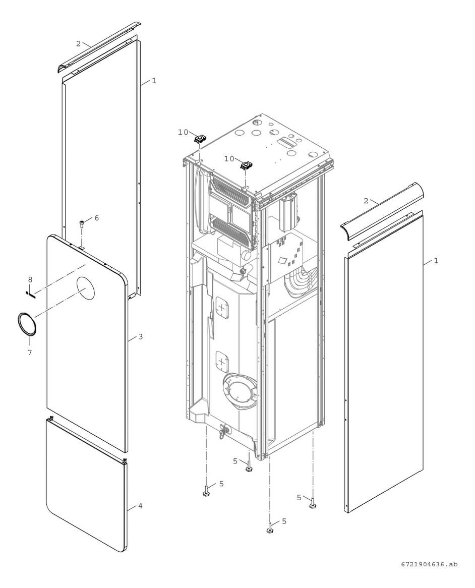 Bosch CS5800iAW Inneneinheit Explosionszeichnung 1