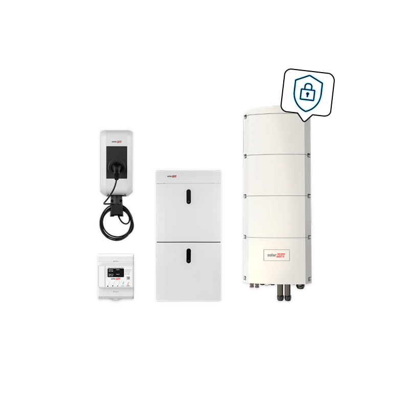 Kombipaket SolarEdge Home mit Ladestation, SE8K-RWB48 und 9,7 kWh