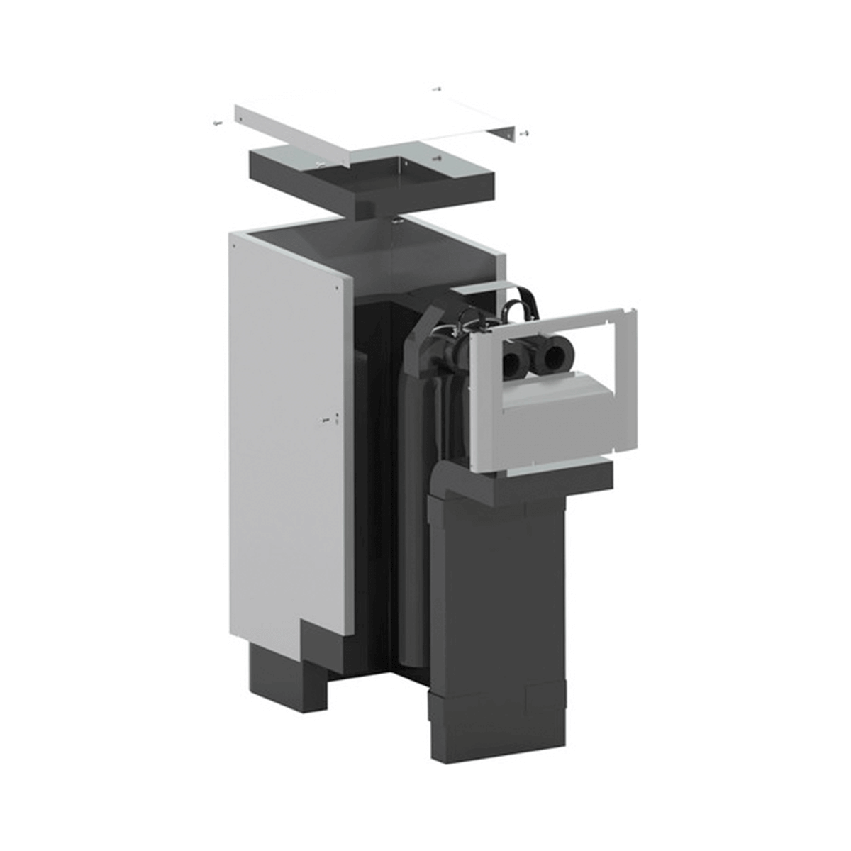 Bosch Zubehör für Luftwärmepumpe AHBA 2 Abdeckhaube Bodenanschluss lang AW OR