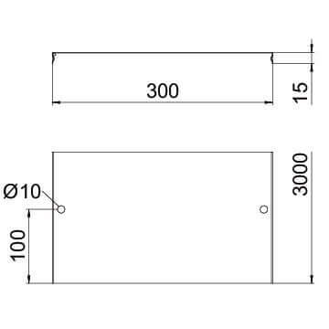 OBO Deckel für Gitterrinne 300x3000 mm, rastbar FT