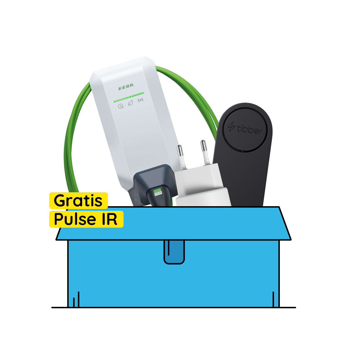 KEBA x Tibber Privatkunden-Paket (P40 11kW + Gratis Pulse IR)