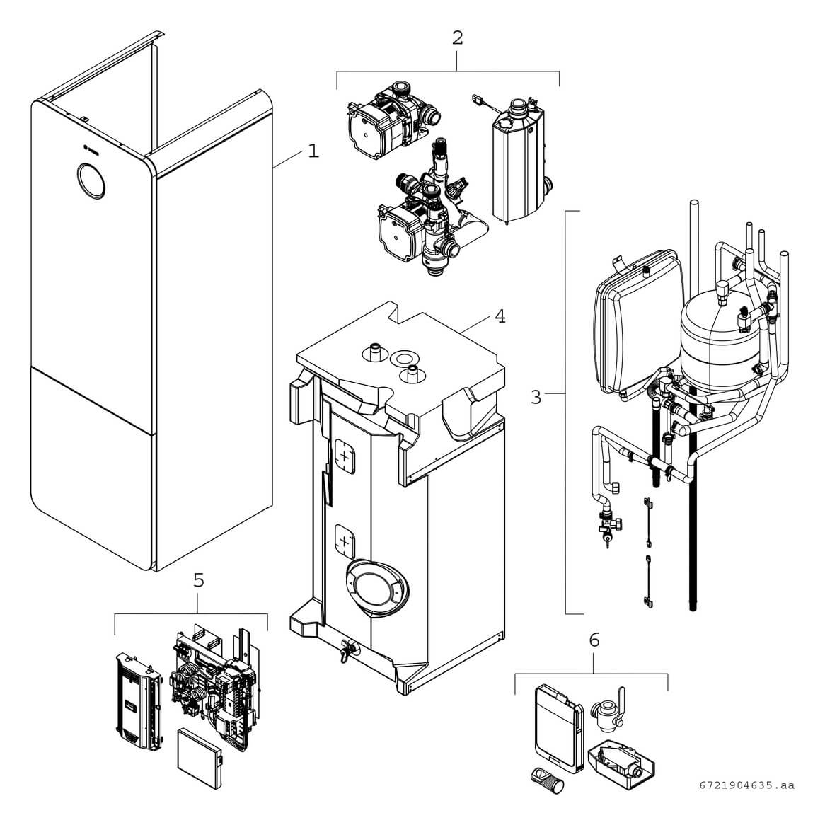 Bosch Inneneinheit CS6800i AW 12 M mit Brauchwasserspeicher