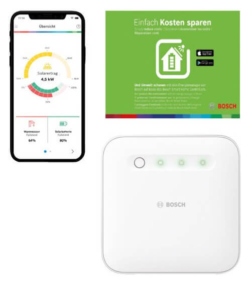 Bosch Energiemanager-Set 3 fuer Waermepumpen und PV mit Fronius / Sungrow  Wechselrichter