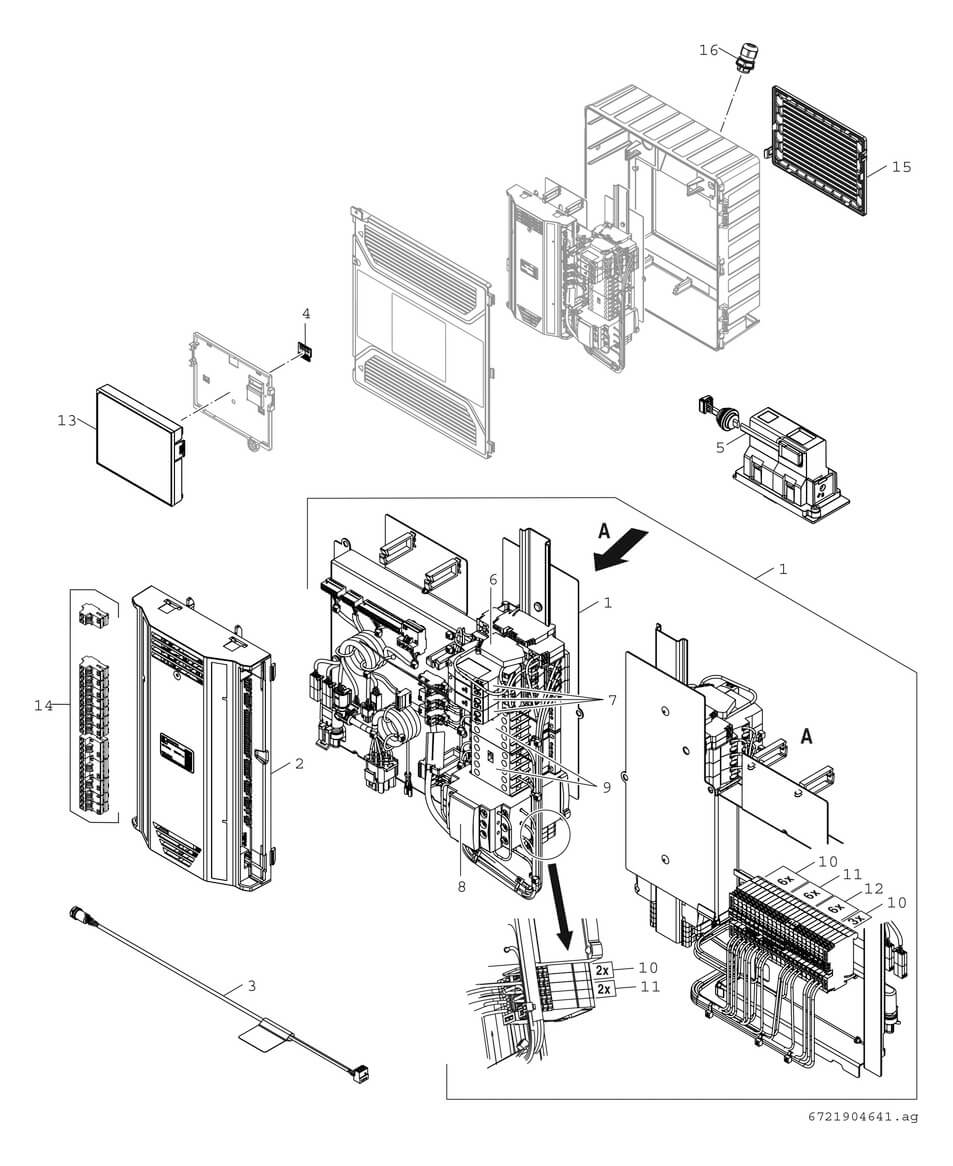 Bosch 6800iAW 12 E Inneneinheit Explosionszeichnung 2