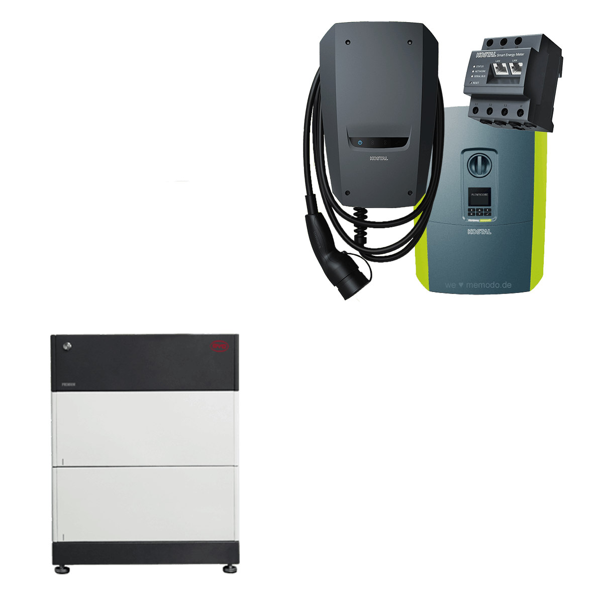 Kombipaket mit Kostal Plenticore plus 5.5 G2, Enector 11kW Wallbox und BYD HVS 5.1 Speicher