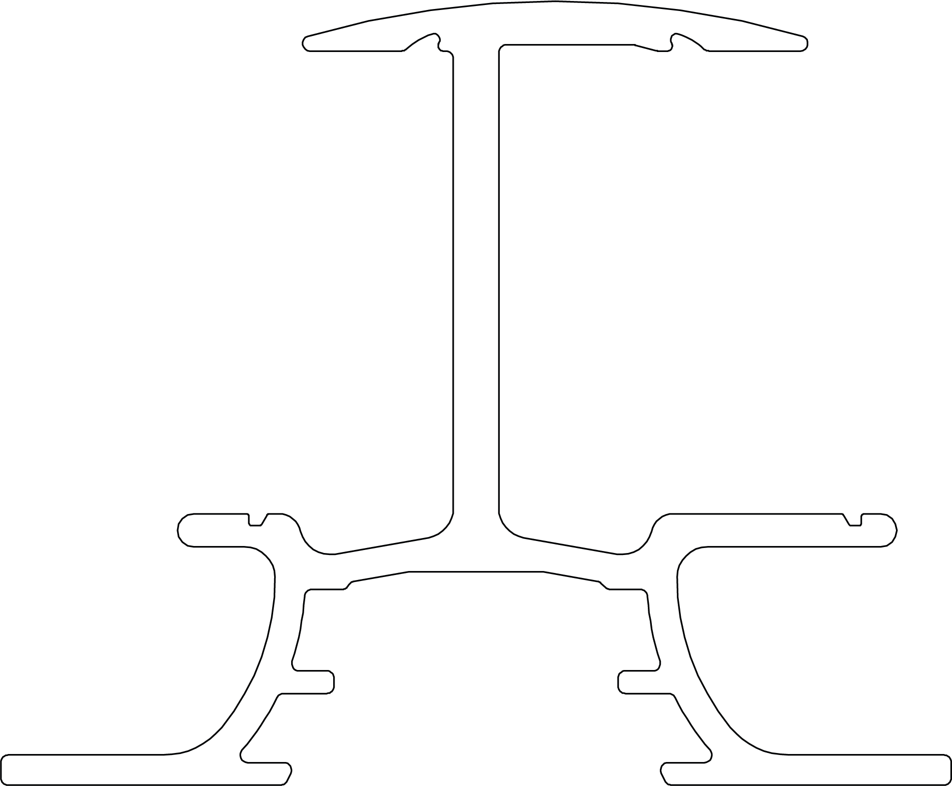 K2 InsertionRail 2.0 - 30, schwarz eloxiert, 3,65 m