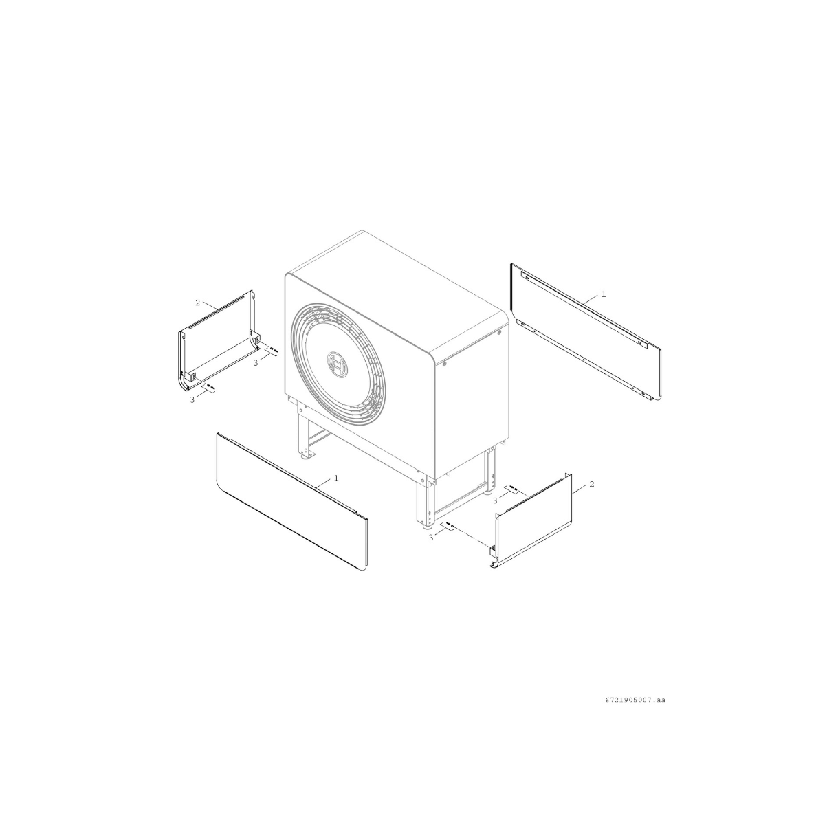 Bosch WP Montagesockel Designverkleidung Skizze klein