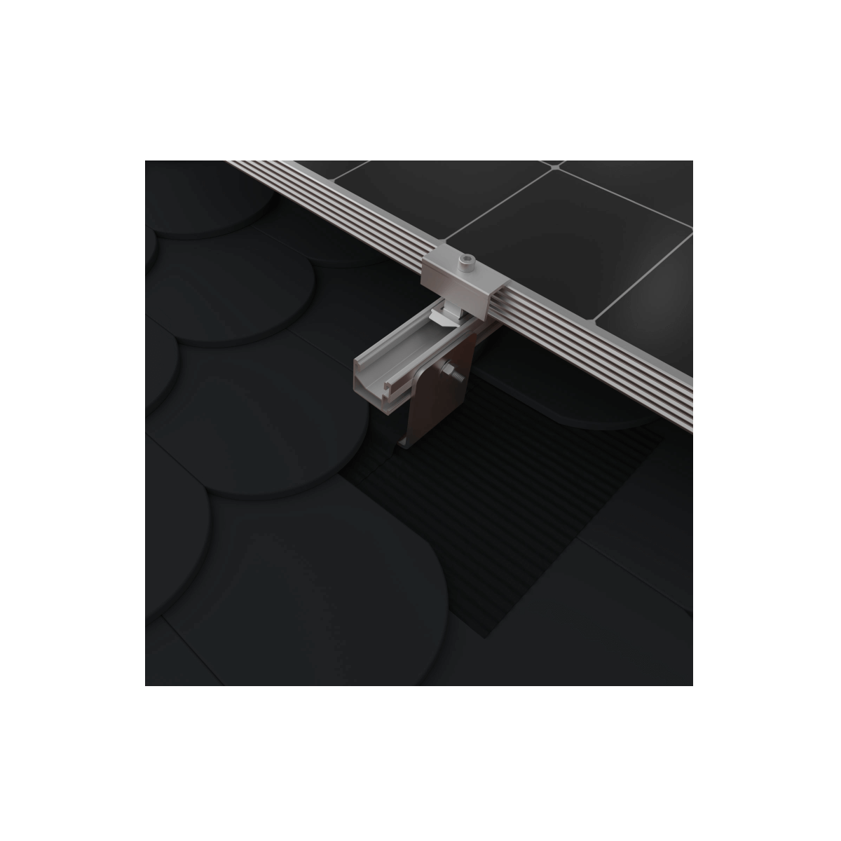 K2 SingleHook FlatTile Metallabdeckung - anthrazit