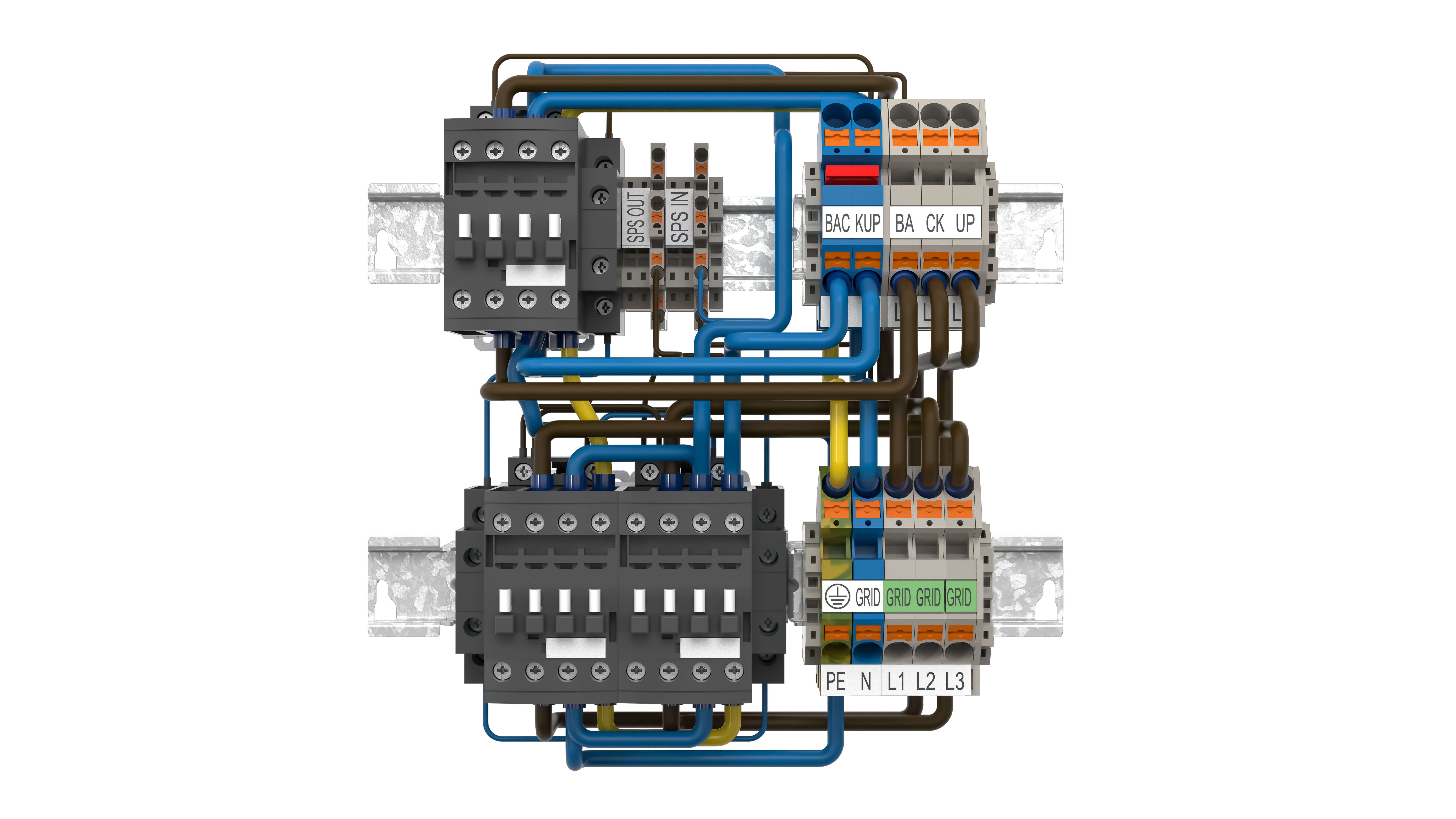 SMA Sunny Tripower Hybrid Backup 4P Hutschienen-Lösung