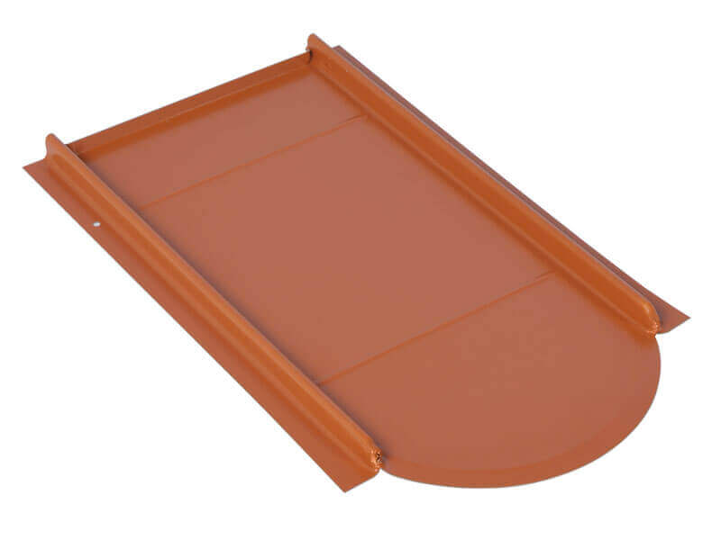 Marzari Metalldachplatte Typ Vario f. Biberschwanz, schwarz-grau