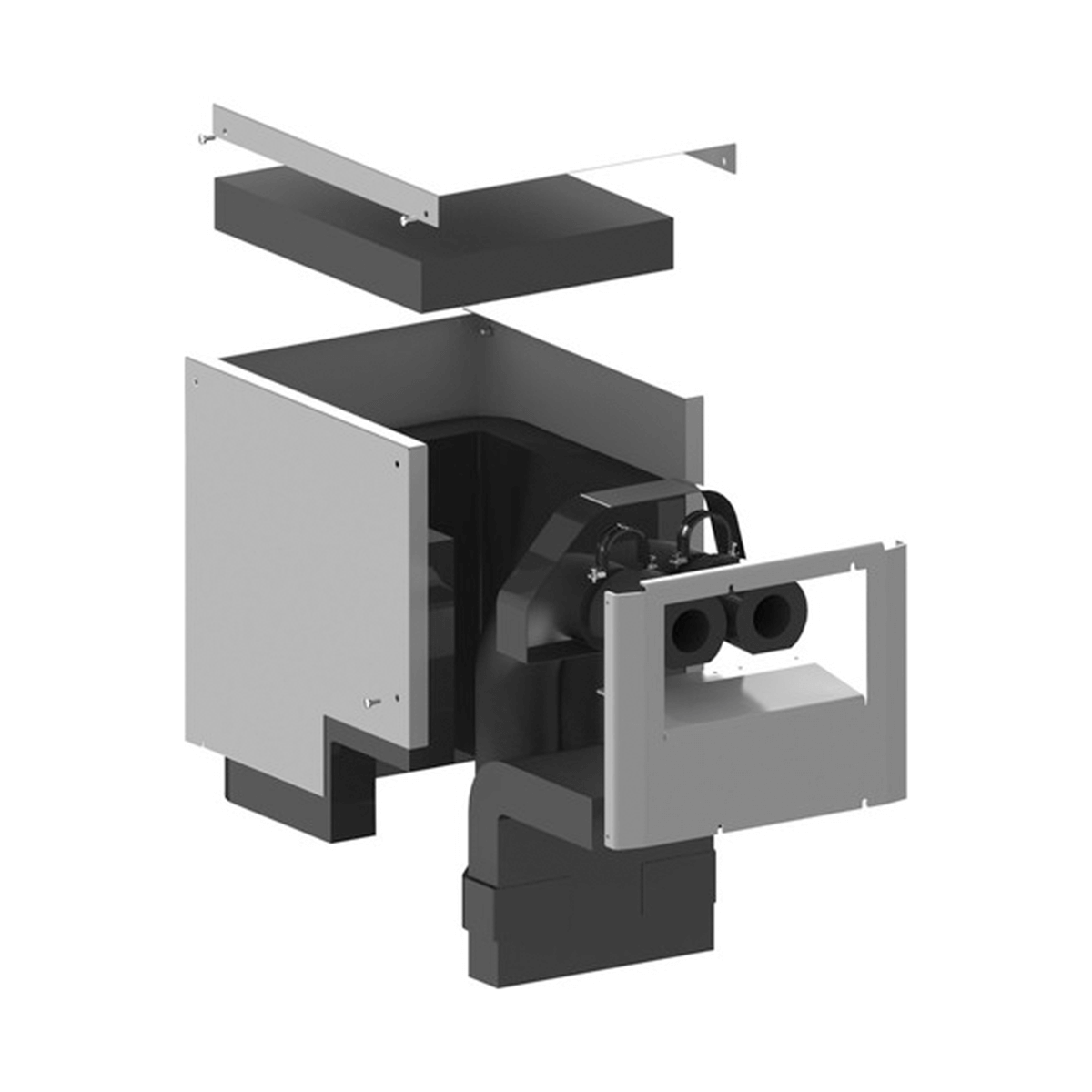 Bosch Zubehör für Luftwärmepumpe AHBA 1 Abdeckhaube Bodenanschluss für AW OR