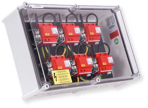 enwitec Überspannungsschutz DC Typ I+II 6 MPPT, Klemmen