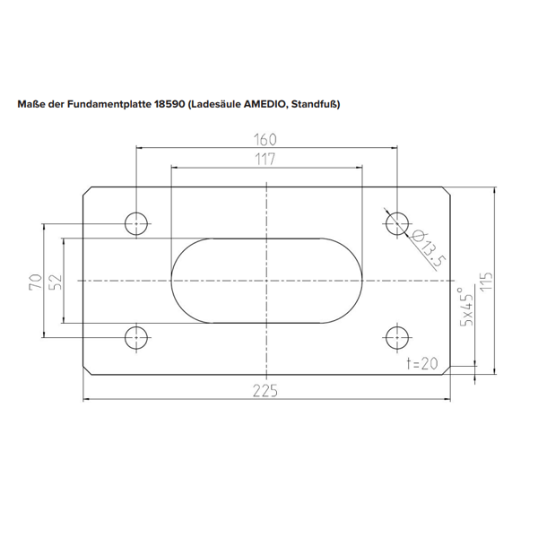 Mennekes Montageplatte/Fundamentplatte 